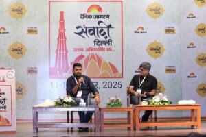 Author Naveen Choudhary with Sheo MLA Ravindra Singh Bhati